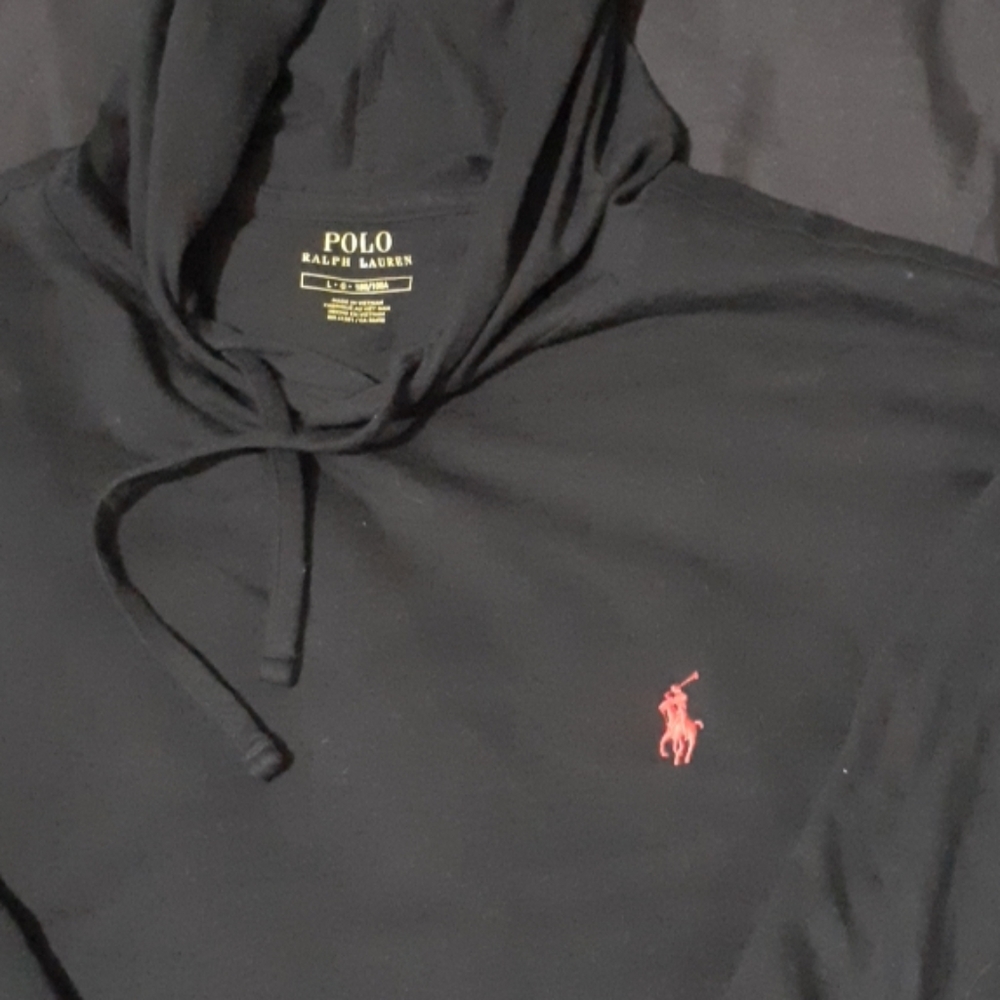 🔥🔥Hooded polo black sweater